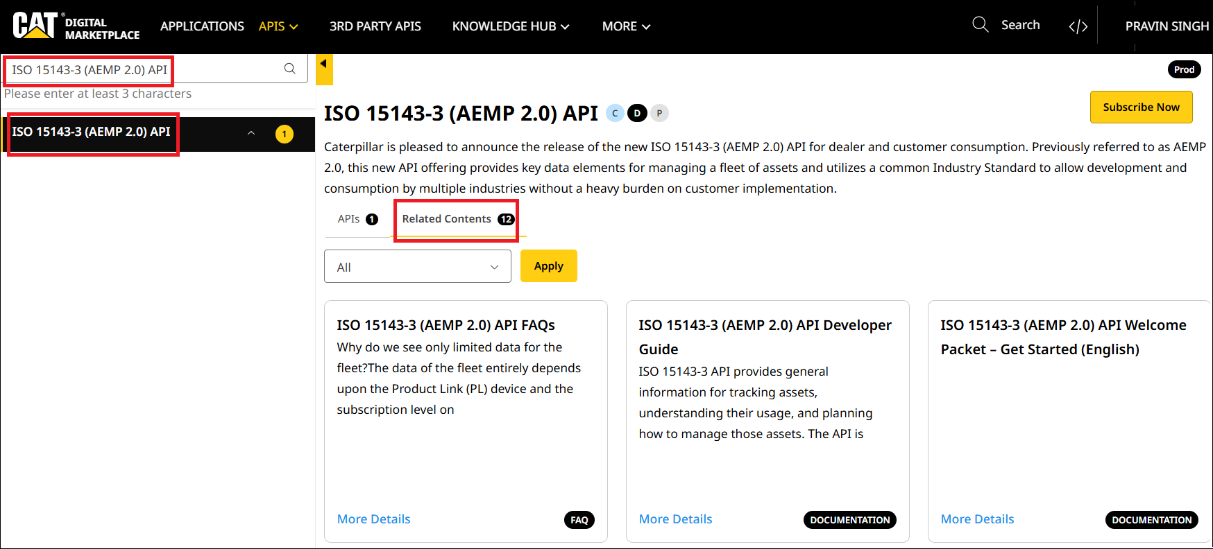 ISO 15143-4 (AEMP 2.0) API Access Guide | CAT Digital Marketplace