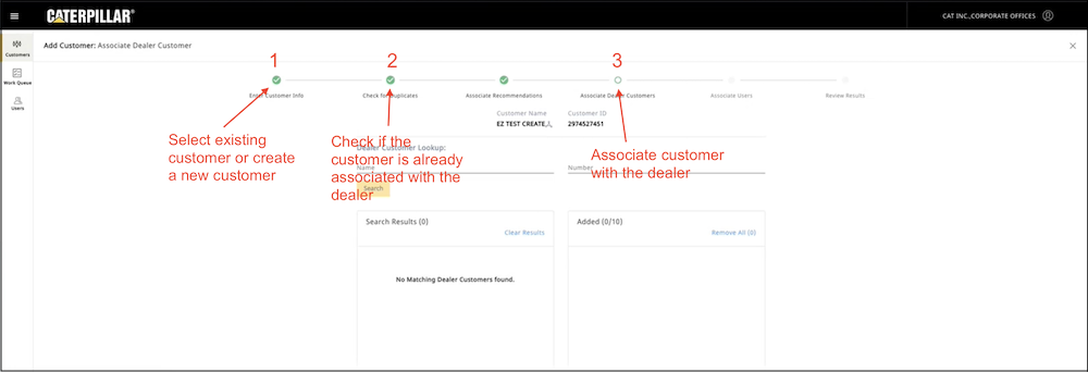 Dealer customer master workflow